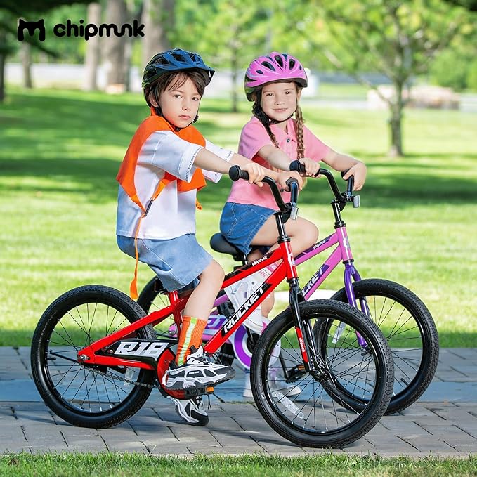 Chipmunk Kids Bike Toddlers 12 14 16 18 Inch Wheel Bicycle Beginners Boys Girls Ages 3-11 Years, Multiple Color Options