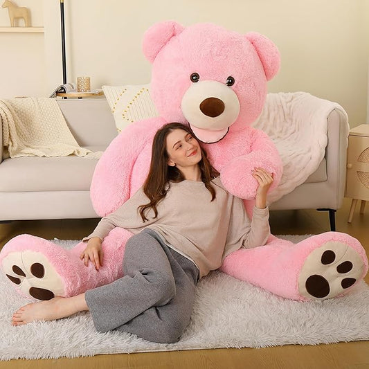 MorisMos Giant Teddy Bear Plush 6ft, Life Size Huge Pink Teddy Bears for Girlfriend, 6 Foot Large Big Stuffed Animal Gifts for Wife, Lover on Valentines, Anniversary, Birthday