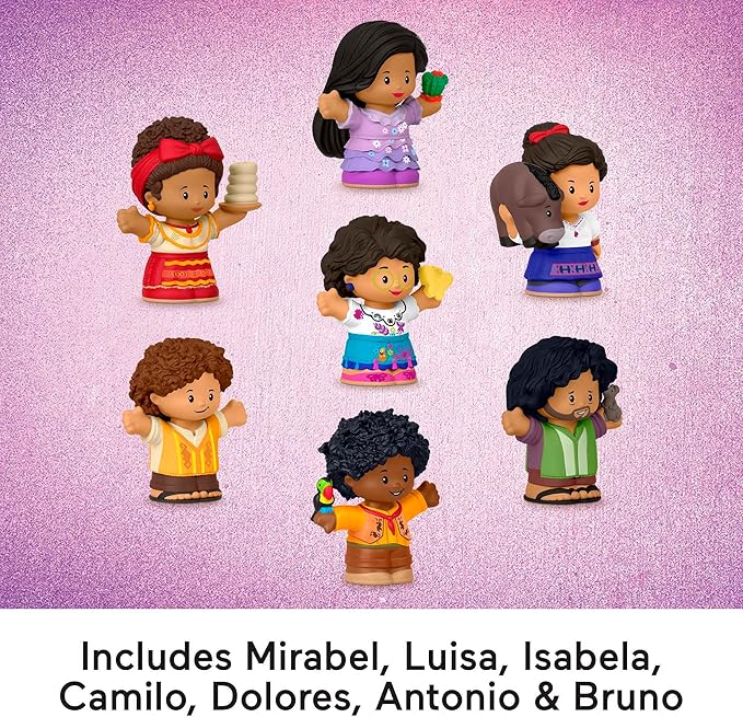 Fisher-Price Little People Toddler Toy Disney Encanto Figure Set, 7 Characters for Preschool Pretend Play Kids Ages 18+ Months (Amazon Exclusive)