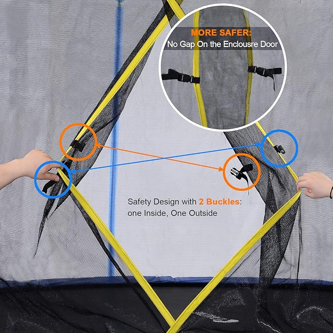 Exacme Trampoline Enclosure Set, Inner Net with Poles Hardware for C14 C15 C16, 6181-N
