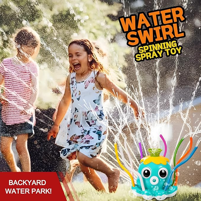Water Sprinkler Baseball Toy for Kids Outdoor Play – 2-in-1 Splash Game with Bat & Balls, Backyard Summer Water Toys for Toddlers and Children, Fun Lawn Activities for Boys Girls Ages 3-12