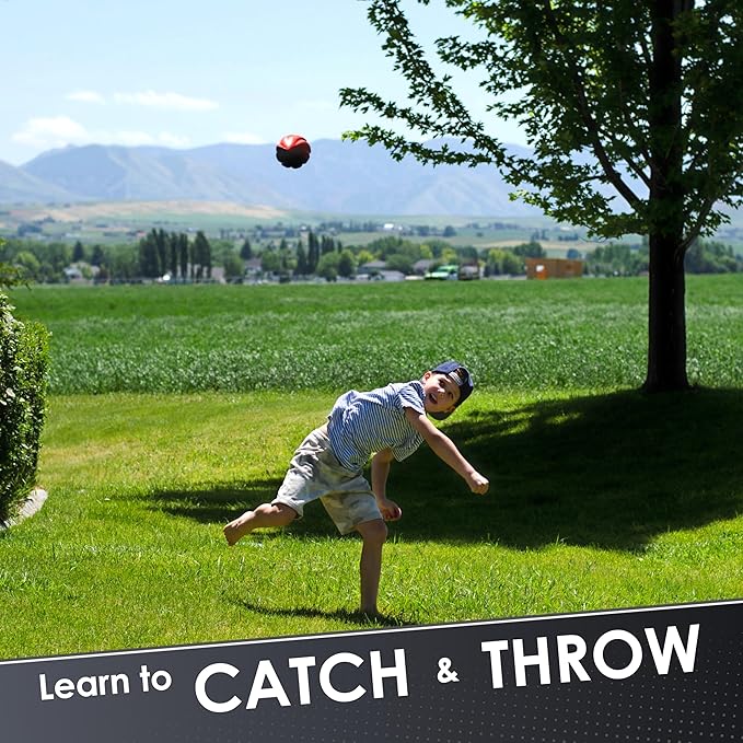 7" Spiral Mini Football for Kids 4 Pack - Foam Footballs for Kids - Soft, Small Footballs (Red, Yellow, Blue and Green)