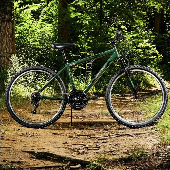 Huffy Mountain Bikes for Men, 26/27.5 Inch Sizes, Multiple Speeds, Suspension Available, Fat Tire Option, Sleek Graphics, Disc Brakes Available, Adjustable Comfort Saddle, Durable, Multiple Colors