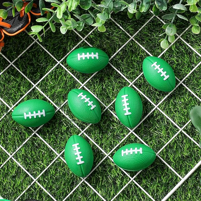 Blulu 50 Pack Mini Football Bulk 2.17" Foam Football Party Favor Sports Stress Ball Small Foam Ball for Back to School Homecoming Game Team Birthday Party Bag Gift Filler