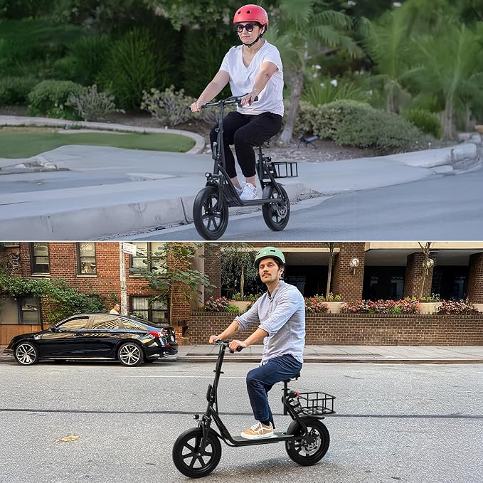 Electric Scooter for Adults- 8.5"/10''/14'' Tires, Up to 19/22MPH by 350W/500W Motor, Max 12/21/23/27/62Miles Long-Range Foldable Commuting Adults Scooter with Double Braking System and App