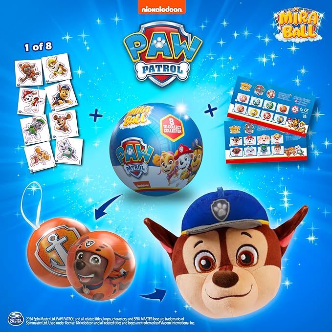 PAW Patrol Plush, Blind Box Surprise Plushies - Mighty Pups Toys, Cute Stuffed Animal - Great for Gifts & Party Favors, Aged 3+ (2-Pack)