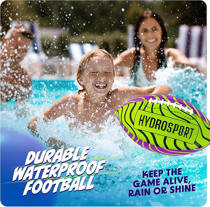 Water Football for Pool, Beach, Lake - Waterproof Pools Toys for Kids Ages 8-12 - Boys Gift - Swimming Balls Sports - Family Games - Teens Boys & Adults Fun - Outdoor Accessories - Birthday Gifts