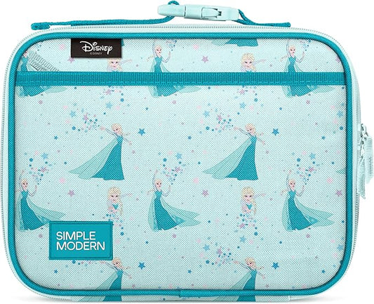 Simple Modern Disney Kids Lunch Box for School | Reusable Insulated Lunch Bag for Toddler, Girl, and Boy | Meal Container with Exterior & Interior Pockets | Hadley Collection | Frozen Elsa's Snowflake