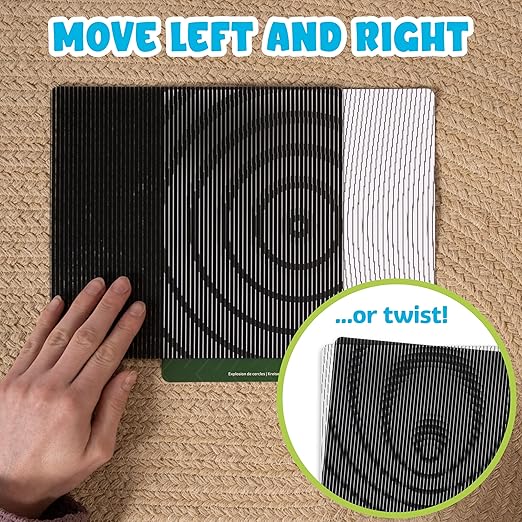 Mindful Motions Sensory Cards | Discover | 12 Dynamic Patterns | 2 Sliders | Calming Corner Items for Kids | Screen-Free Visual Sensory Toys