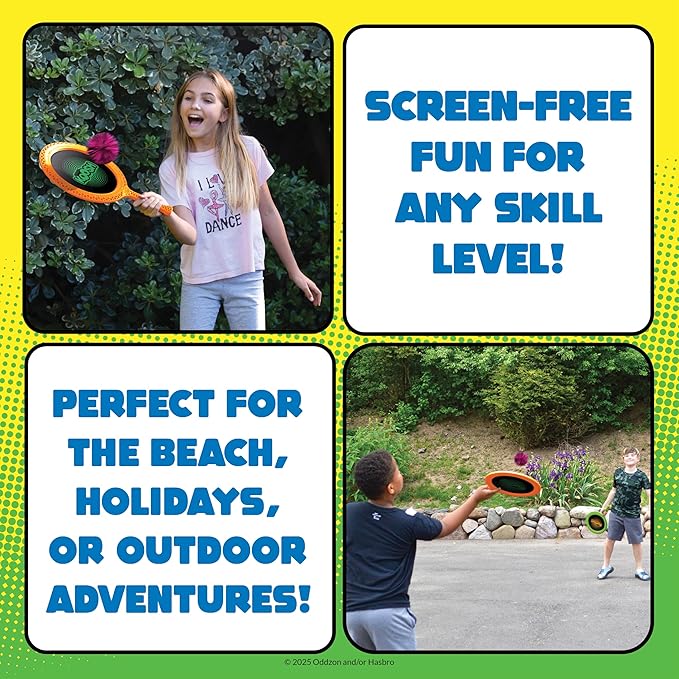 Koosh Paddle Playset – Beach Toys, Outdoor Games for Adults and Family, Outdoor Games for Kids, Fidget Toys for Kids, Ages 4+