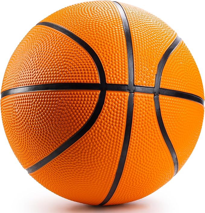 Bedwina Mini Basketballs - (2 or 4 Pack) - Rubber 7 Inch, Size 3 - Mini Hoop Outdoor Basketball Set for Small Hoops Indoor & Outdoor Pool Parties - Kids Birthday Gift, Arcade Games