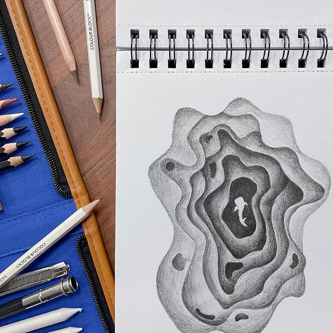 COLOUR BLOCK Drawing Pencils & Kits-Art Supplies for Kids, Teens, Adults-Colored Pencils, Charcoal, Pastels, Sketch Books for Artists, Anime Drawing, Architecture