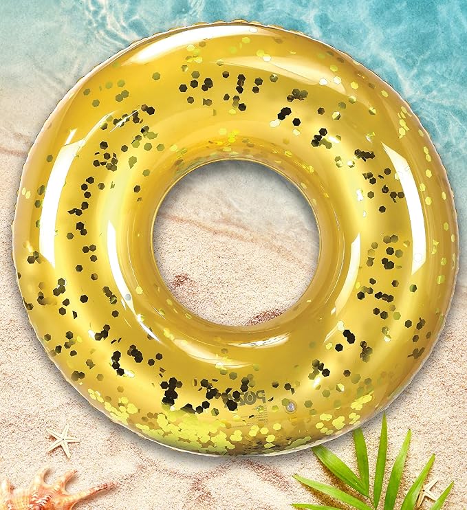 CoTa Global Inflatable Pool Float Tube Confetti Premium Swim Ring Heavy Duty Vinyl Flotation Pool Floats Toy for The Beach, Party, Vacation, UV Resistant - Pool Party