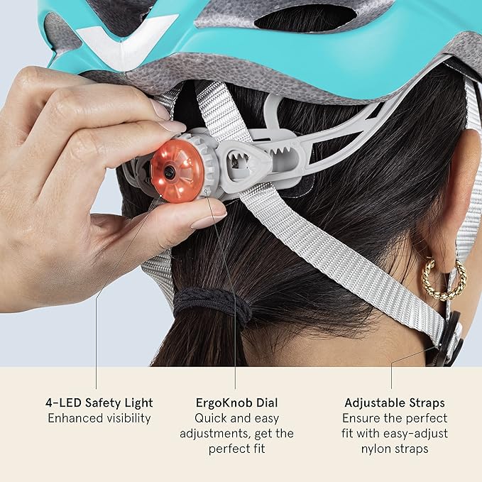 Retrospec Silas Adult Bike Helmet with Light for Men & Women - Lightweight, Comfortable