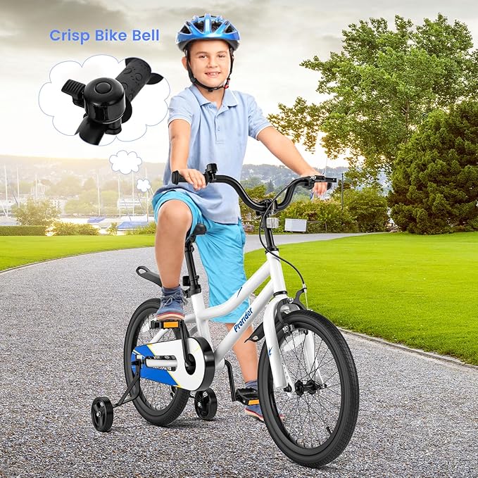 BABY JOY Kids Bike, 12 14 16 18 20 Inch Children Bikes for Boys Girls Teens 3-8 8+ Years w/Training Wheels or Kickstand, Handbrake, Coaster Brake & Removable Basket, Kids Bicycle of Multiple Colors