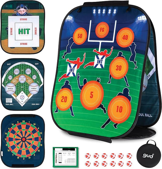 GUD Football, Baseball & Darts Sports Games Toy, Yard Lawn Outdoor & Indoor Birthday Gifts Target Football Toy, Kids Set, Toss Toys, Boys Gifts Year Old Ages