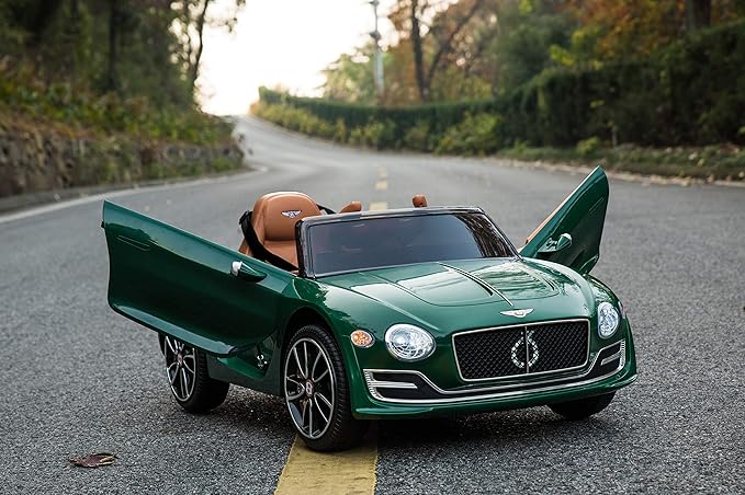 Licensed Bentley EXP12 Kids Ride on Toy Car, 12V Battery Powered Children Electric 4 Wheels w/ Parent Remote Control, Foot Pedal, 2 Speeds, Music, Aux, LED Headlights (Green)