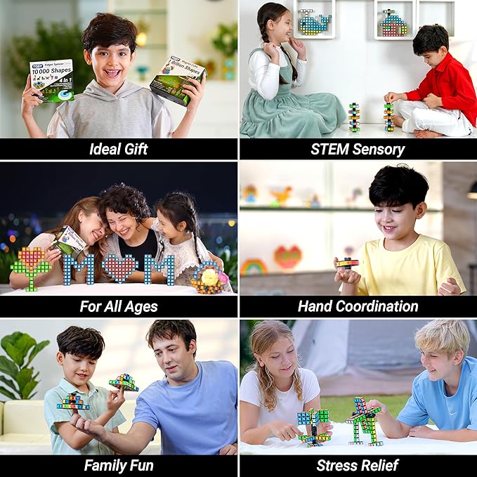TOSY Magnet Fidget Spinner Mini - 8 Blocks, 3in1 Toy: Transformable Fidget Spinner, Infinity/Puzzle Cube, Christmas Stocking Stuffers Gift for Kids/Adults, STEM Sensory Stress Relief Toy, 2-Pack