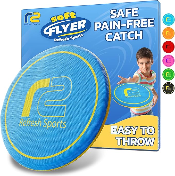 Soft Disc Flying Toy - Doesn't Hurt to Catch - Best Stocking Stuffers For Kids & Adults All Ages - Gifts for Boys & Girls 4 5 6 7 8 9 10 11 12 13 Year Old Boy & Up - Beach Toys For Kids Outdoor Games