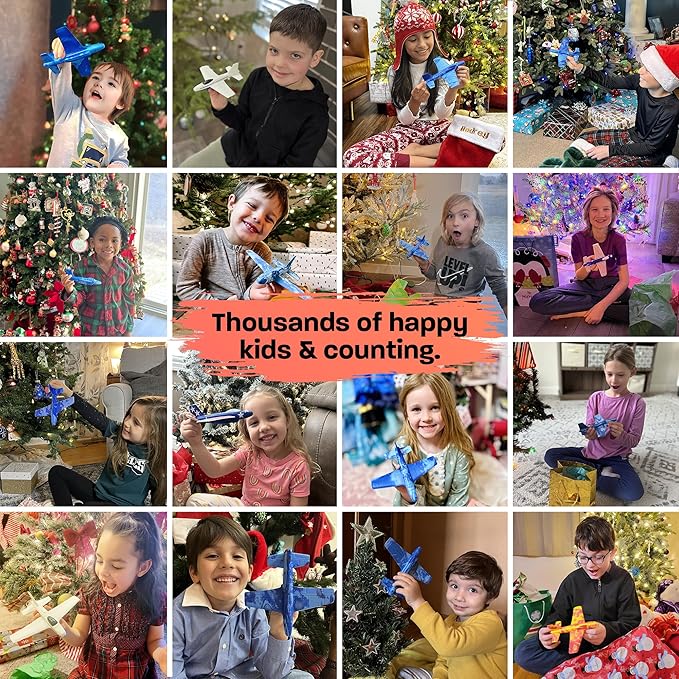 Toy Airplane For Kids - Boo Basket Stuffers for Kids - Durable EVA Foam Plane - Air plane Toy Stocking Stuffers - Small Gifts For Boys & Girls 2025 Foam Glider Plane - Fun Kid Glider Airplanes Toys