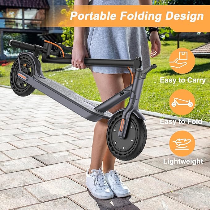 8.5/10 Inches Electric Scooter Adult, 19/22 MPH Top Speed, 350W/500W Powerful Motor, 21/22/28 Miles Long Range, Folding E-Scooter for Adults, E Kick Scooter Dual Braking