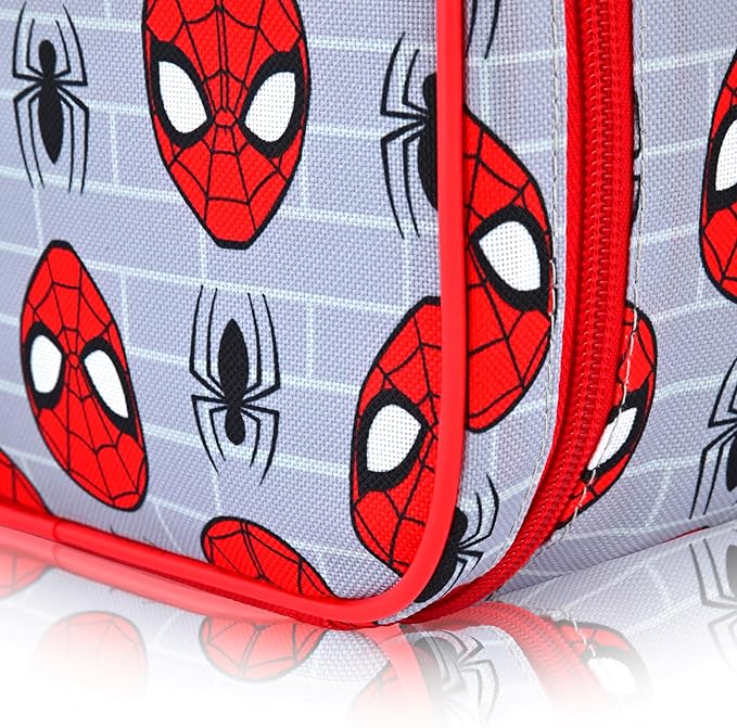 Fast Forward Marvel Spiderman Lunch Box for Kids | Spiderman Insulated Lunch Bag Lunch Box for Boys, Girls, Unisex | Spiderman Grey Reusable Lunchbox, SPCO97FN