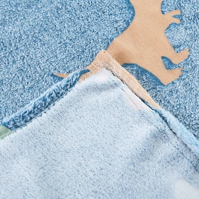 QSTEHEML Dinosaur Glow in The Dark Blanket,Dinosaur Gifts for Boys Age 3 4 5 6 7 8 9 10 11 12 Year Old, Soft Throw Blanket for Kids Boys- Christmas Birthday Bedroom Decor 50"×60"