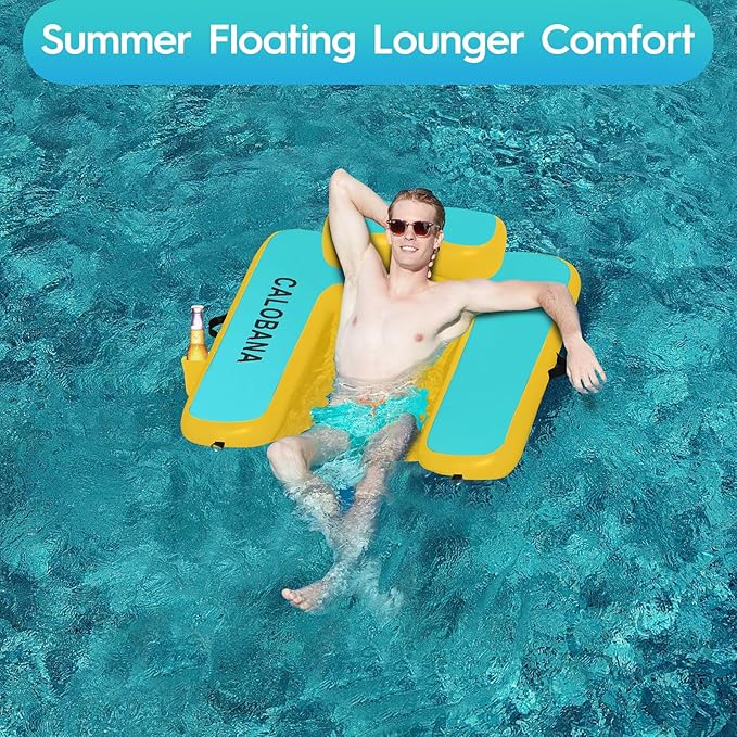 Inflatable Floating Chair Pool Floats Adult Lounger Float Chair for Swimming Pool