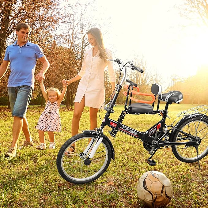 Child Bike Seat, Portable Retractable Foldable Front Mounted Kids Bike Seat, Suitable for Children 1~3 Years, Detachable Child Bike Seat Suitable for All Types of Bicycles