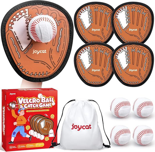 JoyCat Toss and Catch Ball Game Set,Kids Toddler Baseball Glove,Beach Yard Games,Sports&Outdoor Kids Toys,Birthday for 3 4 5 6 7 8 9 10+Year Old Boys Girls