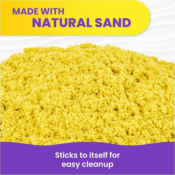 Kinetic Sand, 6lbs Mega Mixin’ Bag with Red, Yellow & Blue Play Sand, Amazon Exclusive (Packaging May Vary), Sensory Toys, Holiday Gifts & Stocking Stuffers for Kids Ages 3 and up
