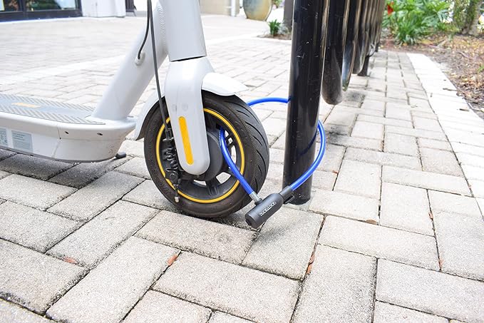 Bike Cable Lock Set with Key Lock, Mounting Bracket, Portable and Compact Anti-Theft Security for Bikes, Scooters and More 4ft