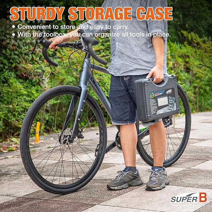 Bicycle Tool Set - Bike Repair Kit with Carry Case - Bike Maintenance Tools for Road Bikes and Mountain Bikes, Repairing Tyres, Brakes, Chains, Pedal, Crank Puller