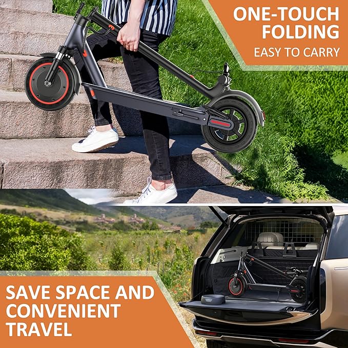 10/8.5" E Scooter for Adults 19-22 MPH Sport Escooter 350W/500W Motor, Electric Scooter 15-22 Miles Range, Bearing 265 LBS/APP Control,with Seat Parent ASIN: B0FHB4G2WQ