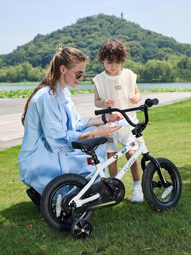 12 14 16 20 Inch Kids Bike BMX Style Bicycle with Training Wheels for 2-14 Years Old Toddlers Boys Girls Coaster Brake Multiple Colors