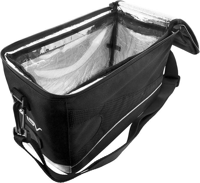 BV Insulated Bike Bag - Cooler Bike Saddle Bag with Shoulder Strap & Quick-Access Lid - for Warm or Cold Items - Bike Bags for Bicycles with Reflective Trim - Grocery, Commute & Weekend Rides