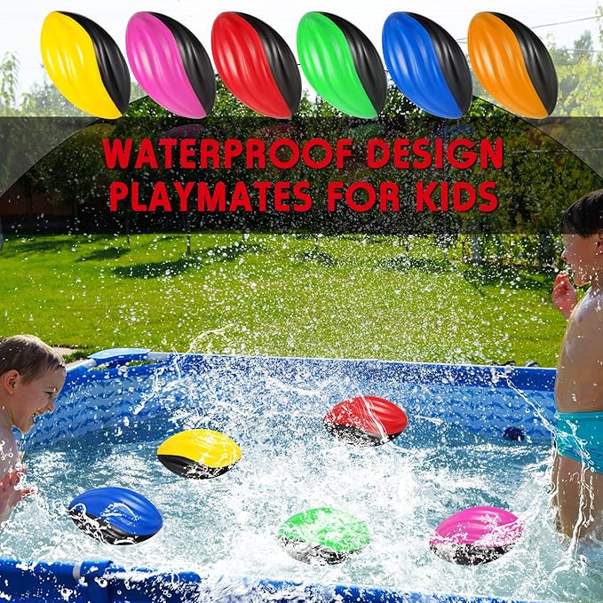 Jerify 24 Pack Foam Footballs 5 inch Bulk Mini Spiral Football Toys Easy Grip Waterproof Small Soft Emulation Foam Footballs for Kids Toddler Indoor Outdoor Play Game Football Party Favors