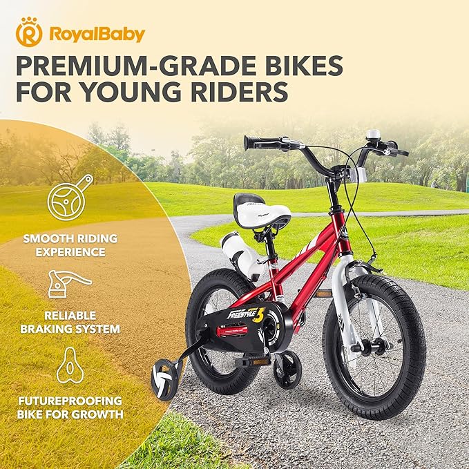 RoyalBaby Kids Bike EZ Balance to Pedal Dual Handbrake Toddlers Boys Girls Bicycle 12-20 Inch for Age 3-10 Years