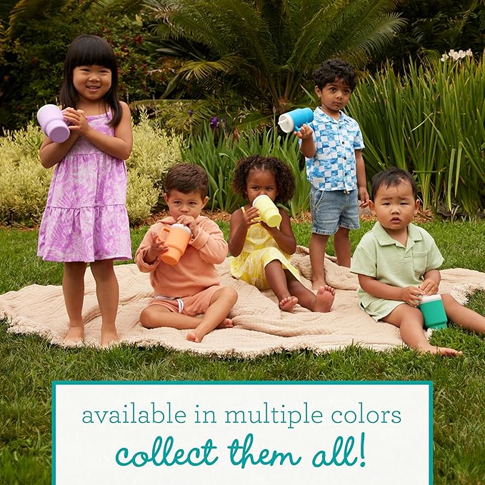 Infantino My 1st Tumbler, Silicone Sippy Cup with Straw & Handle, Spill-Resistant Baby Cup for On-the-Go, BPA-Free Transition Bottle