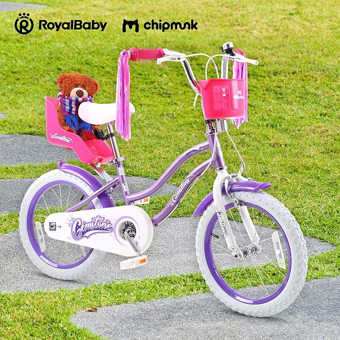 Chipmunk Kids Bike Toddlers 12 14 16 18 Inch Wheel Bicycle Beginners Boys Girls Ages 3-11 Years, Multiple Color Options