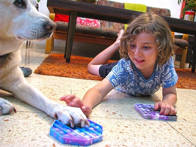 Push Pop Fidget Toy Pack, Back to School Toy, 100% Food-Grade Silicone Bubble Pop Fidget Sensory Toy for Kids, Adults, and Seniors to Relieve Stress and Anxiety [3-Pack]