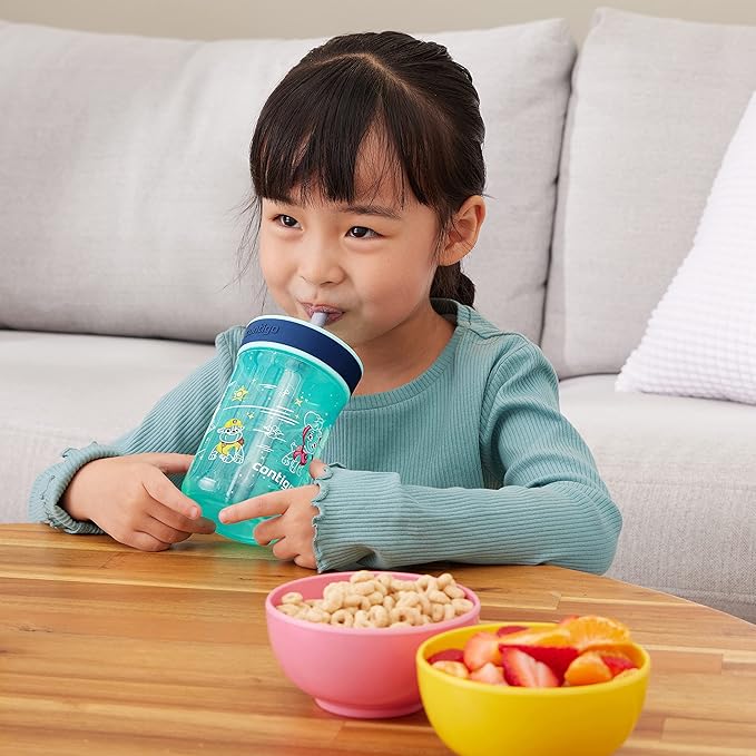 Contigo Paw Patrol Spill-Proof Kids Tumbler with Straw | BPA-Free Plastic Water Bottle | 14oz 2-Pack for Home School Travel