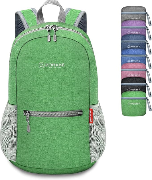 ZOMAKE 10L Lightweight Packable Hiking Backpack - Small Travel Hiking Daypack for Women Men - Tear Resistant Foldable Day Pack for Camping Outdoor Sports(Dark Green)
