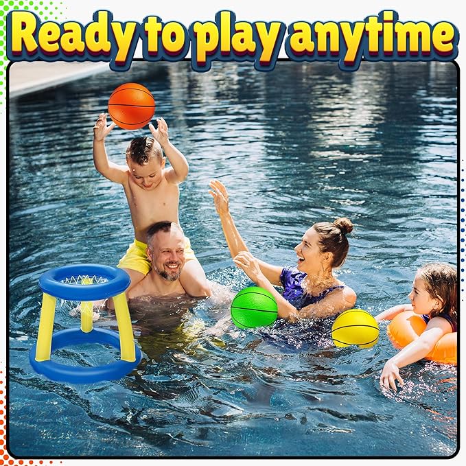 Mini Basketball Set for Kids - 6 Inch (5 Pack) w/ Hand Pump - Small Size Indoor Mini Hoop Balls for Toddlers - Over the Door Basketball Games, Indoor & Outdoor, Small Hoops, Pool Play & Party Favors