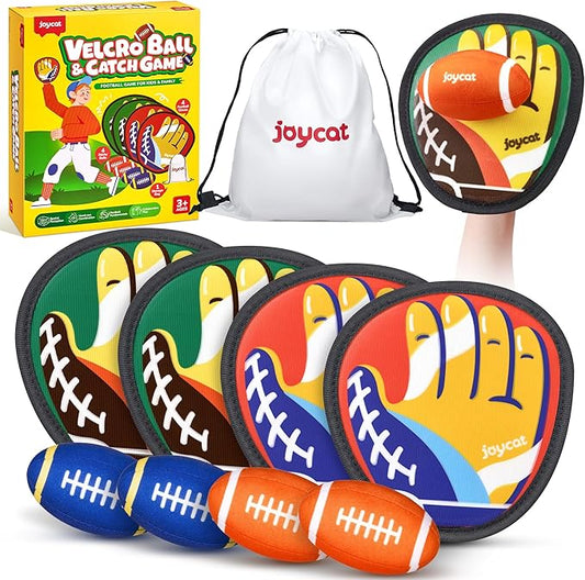JoyCat Toss and Catch Ball Game Set,Kids Toddler Baseball Glove,Beach Yard Games,Sports&Outdoor Kids Toys,Birthday for 3 4 5 6 7 8 9 10+Year Old Boys Girls