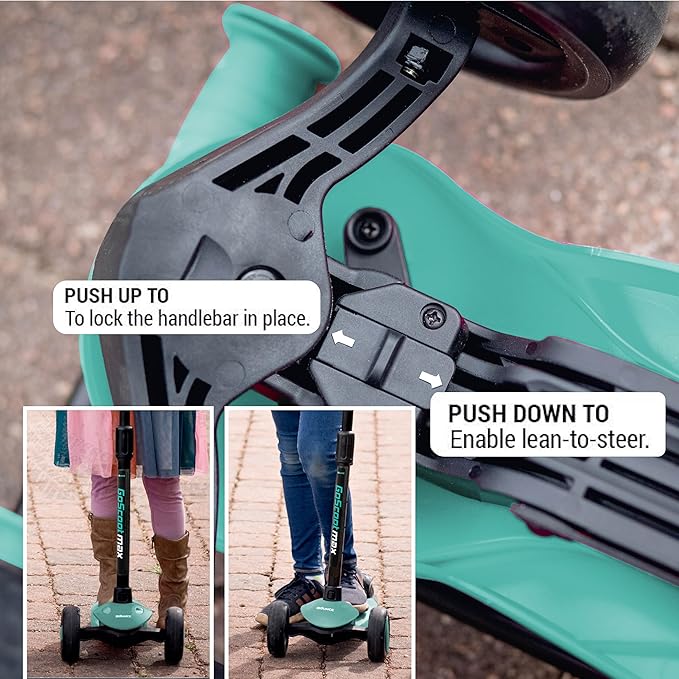 New-Bounce Scooters for Toddlers - 3 Wheel Scooter for Kids with Adjustable Handlebar - The GoScoot MAX is Perfect for Children and Toddlers, Girls and Boys Ages 3-10