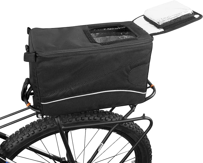 BV Insulated Bike Bag - Cooler Bike Saddle Bag with Shoulder Strap & Quick-Access Lid - for Warm or Cold Items - Bike Bags for Bicycles with Reflective Trim - Grocery, Commute & Weekend Rides