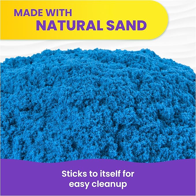 Kinetic Sand, 2.5lbs Blue Play Sand, Amazon Exclusive, Resealable Bag (Packaging May Vary), Sensory Toys, Holiday Gifts & Stocking Stuffers for Kids Ages 3 and up