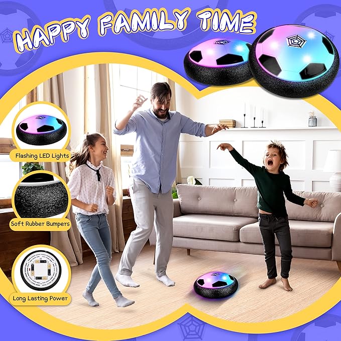 HopeRock Hover Soccer Ball Toys for 3-12 Year Old Boys Girls, Indoor and Outdoor Creative Toys for Toddlers with Foam Bumper, Birthday Gifts for 3 4 5 6 7 8+ Year Old Children's