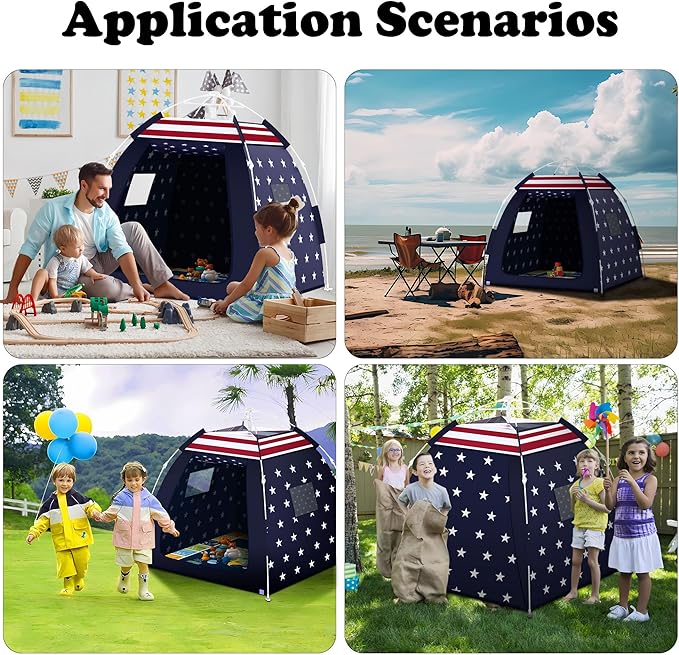 Outdoor Multi-Purpose Play House for Toddlers-Easy to Set up and Pop up Play Tent with Tunnel and Playhouse Kids Indoor Outdoor, Outdoor/Indoor Kid's Pop Up Play House, Gift for Toddlers(Star)